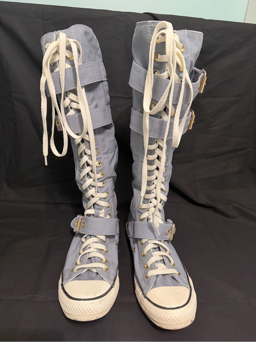 Converse Chuck Taylor All Star XXHi Buckles Knee-High Boots Blue / Wet Stone 10